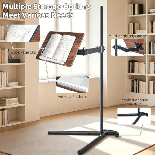 Adjustable Laptop Floor Stand for Bed, Couch, and Standing Desk Use, Large Size (Large) - Image 3
