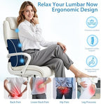 SweetSlubr Lumbar Support Pillow for Office Chair, Back Support(Blue,XL) - Image 2