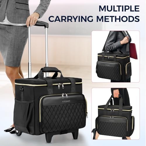 Ytonet 17.3" Rolling Teacher Bag, Rolling Cart for Teachers with Tote Bag - Image 6