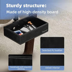 Under Desk Drawer, Clamp on Desk Organizer Hanging Desk Storage PU Leather - Image 5