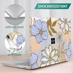 Mektron Case for 13.5" Microsoft Surface Laptop 5/4/3 with Metal Palm Rest Model 1951/1868, 2019/2021/2022 Release Plastic Hard Shell Cover with Screen Protector + Keyboard Cover, Abstract Floral - Image 6