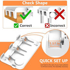 Hiree Bedside Shelf for Dorm Bunk Bed with USB Charging Port and 2 AC Outlets, Bedside Caddy, Bunk Bed Extender, Attachable Bedside Table, College Dorm Essential Clip On Bedside Tray, Plus Size, White - Image 4