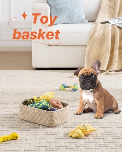 KALLAX Small Woven Storage Basket for Organizing, 12 x 8 x 4.5 inch, 3 Pack - Image 5
