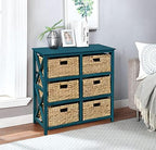 eHemco 3 Tier X-Side End Storage Cabinet, Teal - Image 2