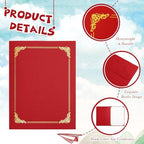 Fainne 80 Pcs 80 Pieces Certificate Holders Diploma Holder, Bright Red - Image 3