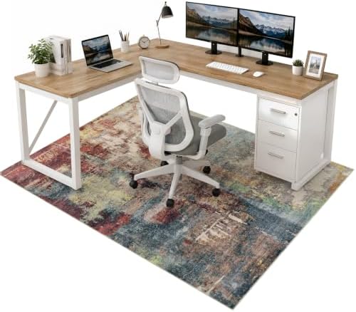 Anidaroel 36"x60" Chair Mat for Hardwood Floor, Anti-Slip Desk Chair Mat for Hardwood, Under Desk Rug for Rolling Chair, Low Pile Carpet Protector Mat for Office Chair - Image 2