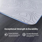 ATTACK SHARK CM05 Glass Gaming Mouse Pad,17.7x15.7 in Large Mouse Mat，Non Slip 9H Hard Mousepads,Nano-Textured Glass Surface with Improved Precision and Speed for FPS Players-White Contour - Image 4