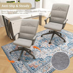 chakme Office Chair Mat for Hardwood Floor, 60"x45" Easy Glide Computer Desk Mat Protector for Rolling Chair Under Desk Rug Nonslip Backing, Machine Wash, (Boho) - Image 5