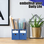 Thenshop 24 Pcs Magazine Files Cardboard Holders,Classic,Navy Blue - Image 5