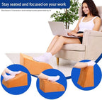 Foot Rest for Under Desk at Work, Ergonomic Under Desk Footrest with Washable Cover for Office, Home & Gaming Leg Elevation Pillow Orange - Image 4
