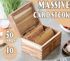 InnoBeta Personalized Gifts Recipe Box, Personalized Initial Recipe Card Holder Box with 50 4 x 6 inch Recipe Cards, 10 Dividers, Initial Recipe Organize - T - Image 2