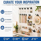 Tandefio 100 Pcs Pegboard Hooks, Picture Hangers for 1/8 & 1/4 in, Black - Image 6