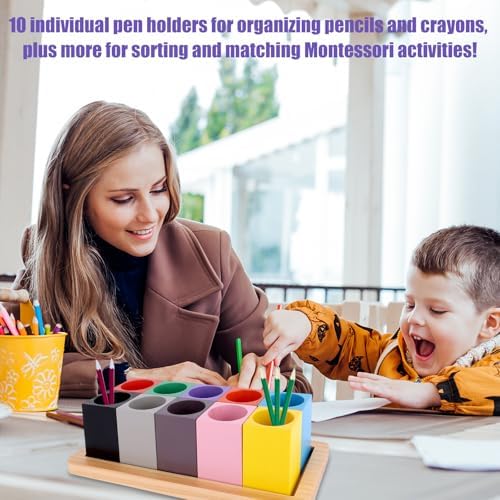Wooden Colored Pencil Organizer, Desk Organizer (Pencils Not Included) - Image 5