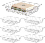 Yeaqee 6 Pcs Letter Tray Classroom Paper Trays,14'' X 10'' X 3'',Silver by Yeaqee