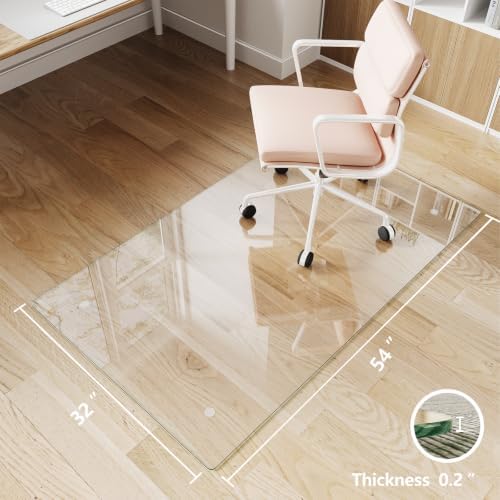 Koonmi Glass Chair Mat for Carpet, 32"x54" Thick Office Chair Mat - Image 3