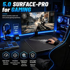 Glass Gaming Mouse Pad, 5.0 Nano Etched Surface, Custom PU Non Slip Base, Esports Level Speed & Precision, Tempered Glass, Waterproof & Durable, 490mm*420mm Large Size for FPS Gaming (Skeleton Hand) - Image 3