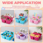 Kathfly 12 Pack Classroom Caddy Organizer with Handle Bulk, Purple Pink - Image 4