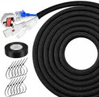Cable Sleeve Split-Sleeving 35ft-1/4inch Cord Management Wire Protector, Wire Cover Heat Resistant Wiring Loom Harness Wire Organizer, Heavy Duty Auto Wrap Cord Protectors from Pets No Chew, Black by uuvzvcek