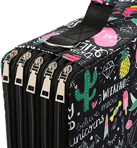 480 Individual-Slots Colored Pencil Case w/Handle & Shoulder Strap - Image 4