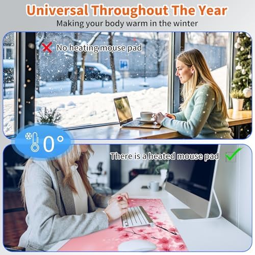 Heated Desk Pad & Mouse Pad, 3 Heat Levels, 3-Hour Auto Shut-Off - Image 6