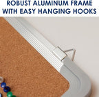 Cork Board 24x18 in, Framed Wall Hanging Bulletin Board with 10 Thumb Tacks - Image 5