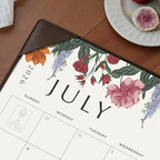 Desk Calendar 2026 with Desktop Mat, Cabbrix Large Desk Pad Calendar 22 x 17 Inch Runs From July 2026 to December 2027, Classic Floral Design Calendar 2026 for Home School and Office (Dark Coffee) - Image 3