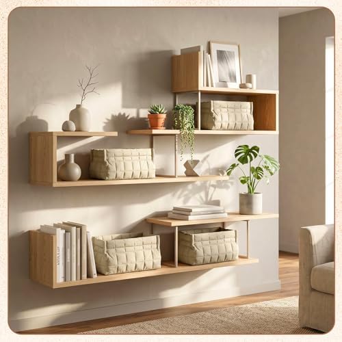 Mifoci 4 Pack Quilted Small Fabric Storage Basket for Table Shelf Toy Organizer Decorative Boho for Organizing Closet Decor Home Nursery Table Laundry Toy Clothes(Khaki) - Image 3