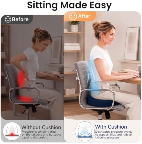 CloudBliss Donut Pillow Stadium Seat Cushion for Tailbone Pain Relief and Hemorrhoids, Memory Foam Seat Chair Cushion, Portable Seat Cushions for Bleachers, Car, Home & Office - Image 6