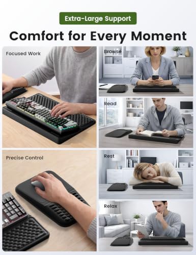 Vaydeer Keyboard Stand and Mouse Pad Set, Ergonomic Arm Support Pad - Image 5