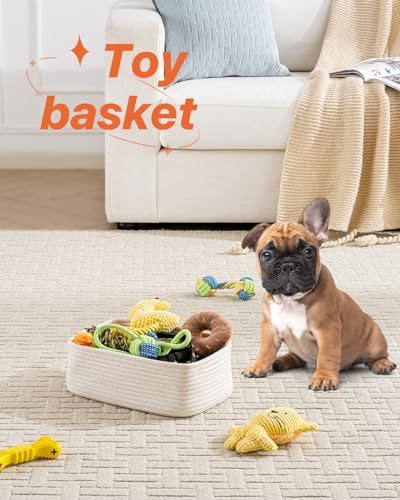 KALLAX Small Woven Storage Basket for Organizing, 12 x 8 x 4.5 inch, 3 Pack - Image 5