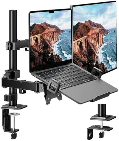 monTEK Monitor and Laptop Stand for 32" Screen and 17" Laptop by monTEK