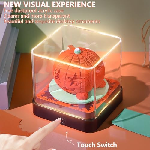 3D Calendar 2027, Time Piece Calendar 2027,3D Tear Off Paper Sculpture,Halloween Pumpkin House Tearable Notepad,3D Office Decoration,Desktop Decoration,3D Art Memo Pad 2027,Gift(Halloween Pumpkin House) - Image 4