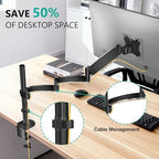 WALI Extra Long Single Monitor Arm for 13-32 inch Screens, up to 19.8 lbs - Image 5