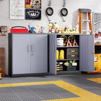 Letaya Metal Storage Cabinets with Lock Door and Shelves, Steel Garage Tool Cabinets for Home,Office, Warehouse,Lockers (36“-Black&Gray) - Image 6