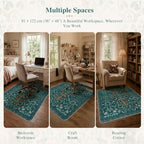 iCasso Office Chair Mat for Hardwood Floor, 36"X 48" Convex Green - Image 5