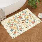 DUKINO 2x3 Entryway Rug, Door Mat Soft Washable Rug Non Slip, Beige Yellow - Image 4