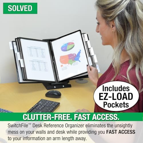 Ultimate Office SWITCHFILE 10-Pocket Reference Display Organizer Black Pkts - Image 3