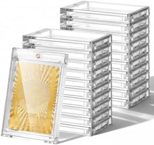 SATINIOR 20 Pcs Clear 260 Pt Magnetic Card Holders for Trading Cards by SATINIOR