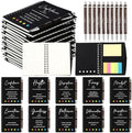40 Pcs Motivational Inspirational Notebook Bulk with Notes Pen,Black by TecUnite