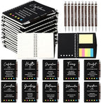 40 Pcs Motivational Inspirational Notebook Bulk with Notes Pen,Black by TecUnite