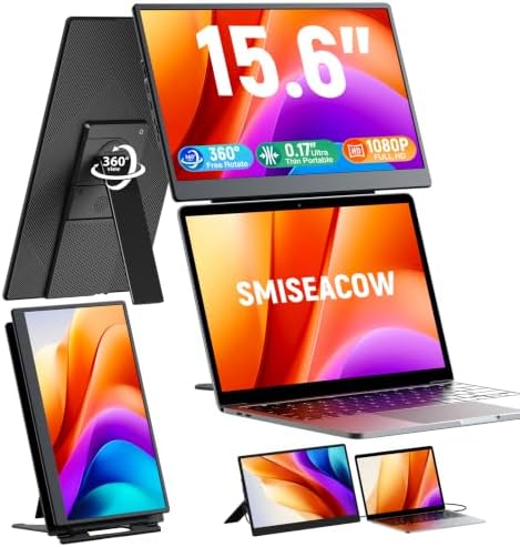 Laptop Screen Extender, 15.6" Fhd Portable Monitor With Dual Stands by SMISEACOW