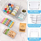 14 Pcs Expandable Clear Drawer Organizers, 3-Size Adjustable Storage Bins - Image 4