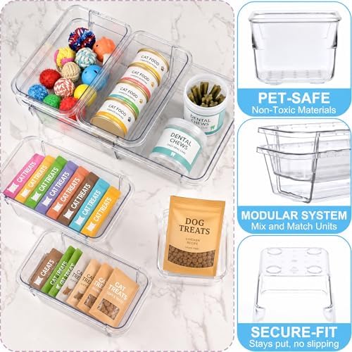 14 Pcs Expandable Clear Drawer Organizers, 3-Size Adjustable Storage Bins - Image 4