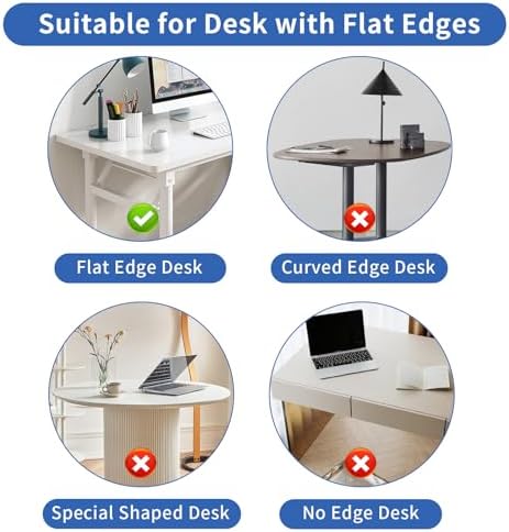 LUKETURE Desk Side Storage,11-4/5" Power Strip Cable Management Tray - Image 4