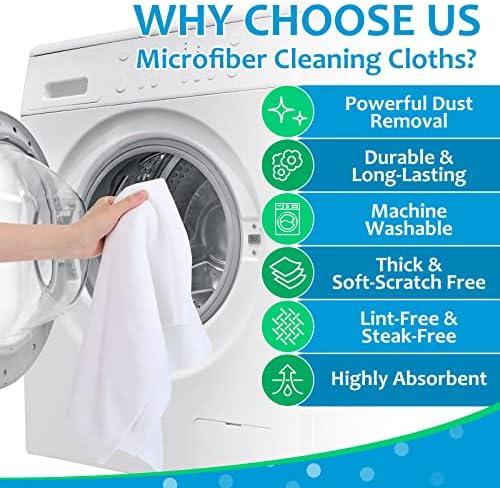 Newwiee 6 Pcs Extra Large Microfiber Cleaning Cloth - Image 3