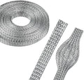 5/16" Wide Tinned Copper Braided Metal Wire Shielding Sleeve Ground Strap Automotive Flat Mesh Flexible Expandable Sheath (8mm ID-42ft) by BuyUneed