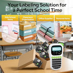 Label Maker, Label Maker Machine with 4 Tapes, Portable Keyboard Labeler - Image 2