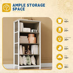 DWVO Dresser with 4 Drawers - Fabric Storage Tower, Organizer Unit for Bedroom, Hallway, Hallway, Closets - Sturdy Steel Frame, Wooden Top & Easy Pull Fabric Bins - Image 5