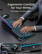 SABLUTE Wireless Backlit Keyboard and Mouse Combo, Rechargeable Quiet - Image 7