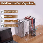 Clear Acrylic File Organizer, with Handles – Easy Assembly Required, Acrylic File Holder for Office, Letter/A4 Documents, Magazines & Binders – Fits Standard 8.5"x11" Paper Perfectly - Image 6